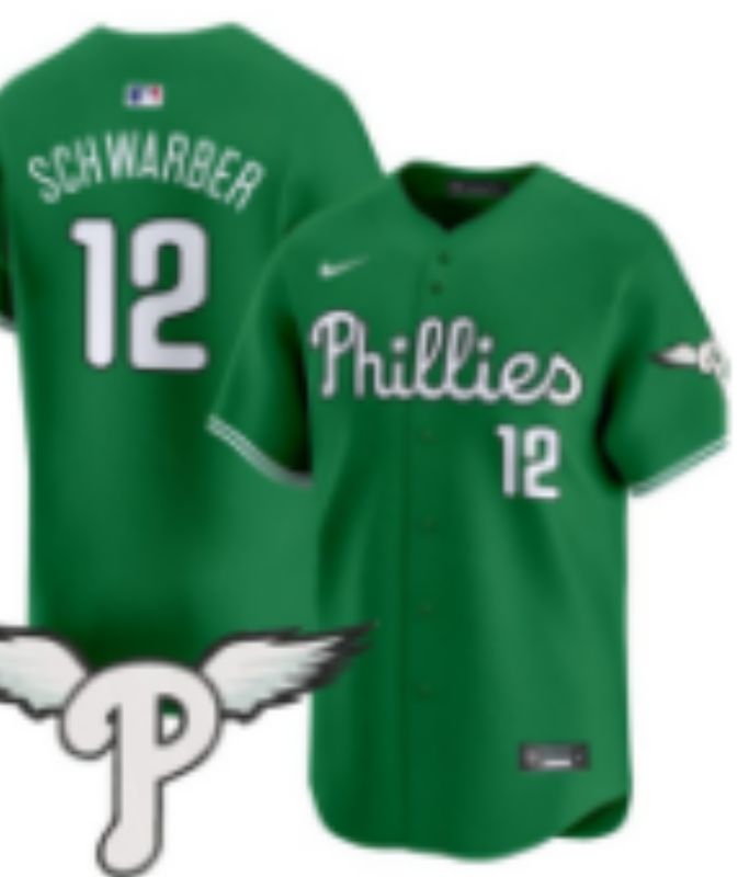 Men 2026 Philadelphia Phillies #12 Schwarber Green Game Nike MLB Jersey style 0016